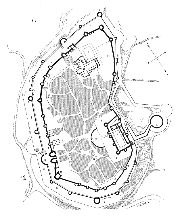 Ciudad medieval de Carcassonne en el siglo XIII