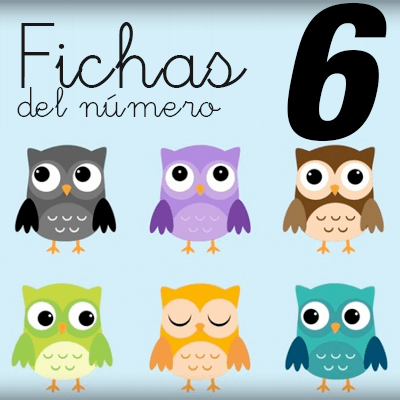 Fichas de grafomotricidad del número 6