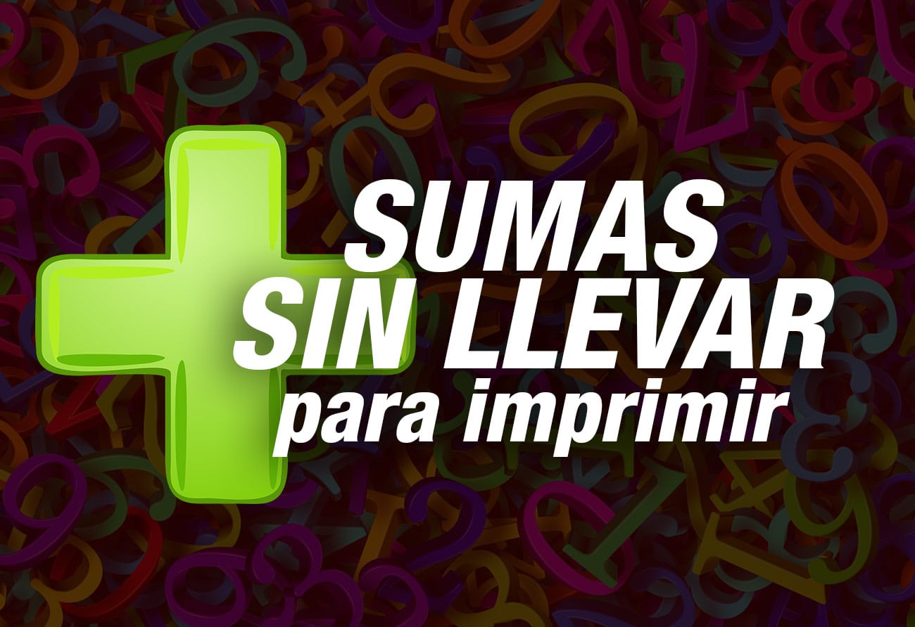 Sumas sin llevar para imprimir
