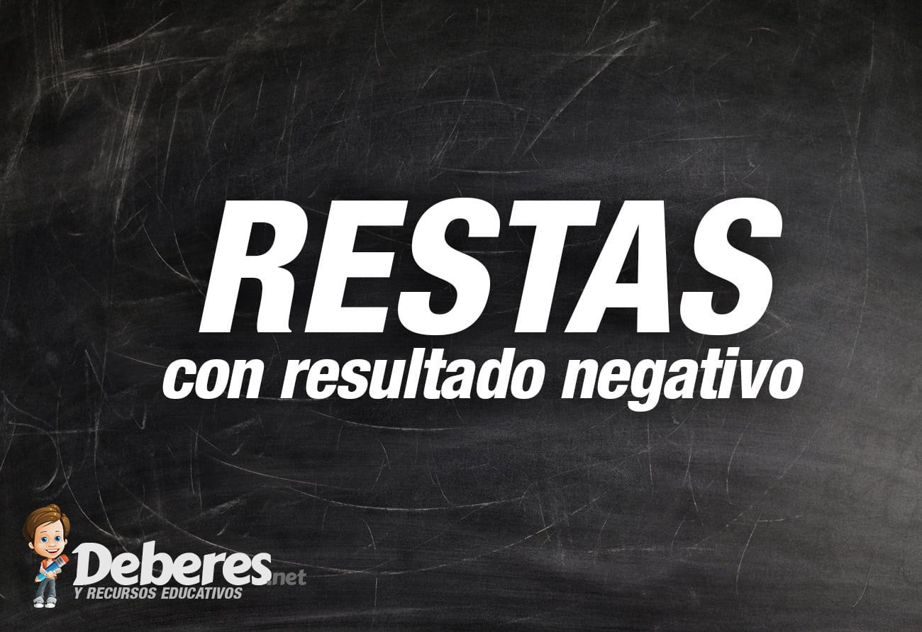 Restas con resultado negativo para imprimir
