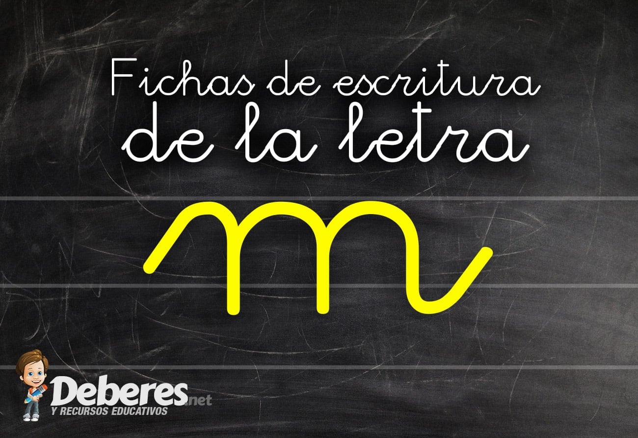 Fichas de escritura de la letra M