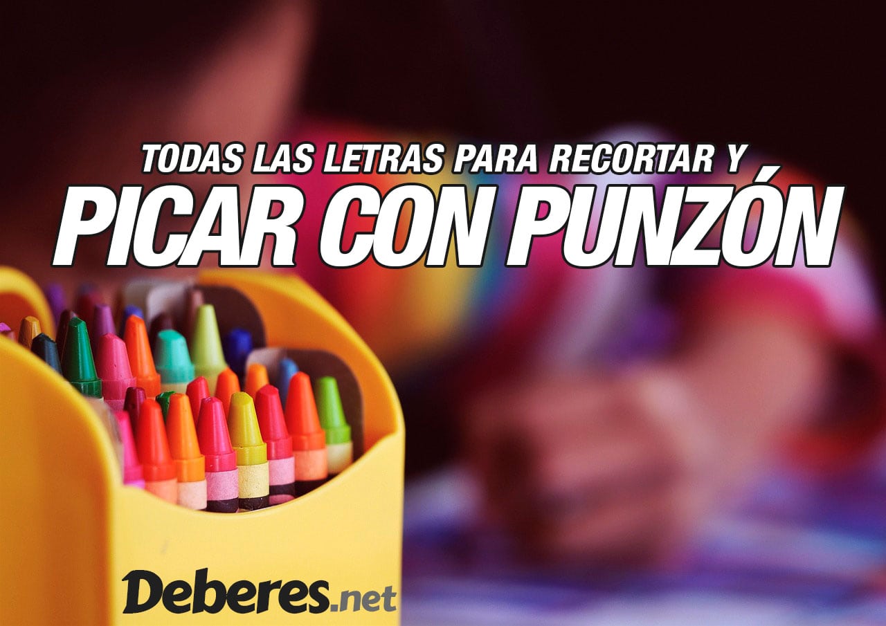 Fichas de las letras para picar y recortar