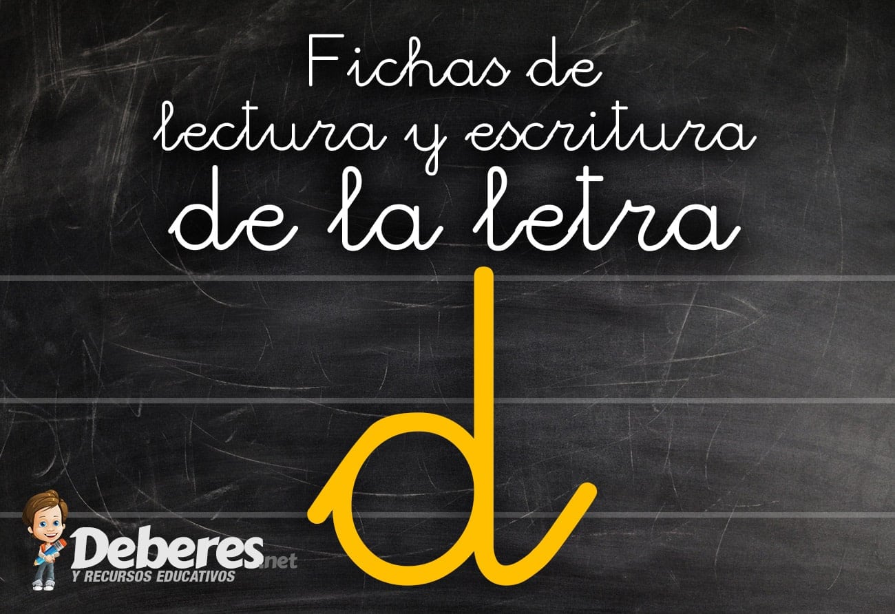 Fichas de lectura y escritura de la letra D