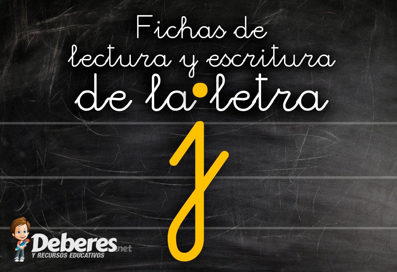 Fichas de la letra J. Fichas de lectura y escritura de la J