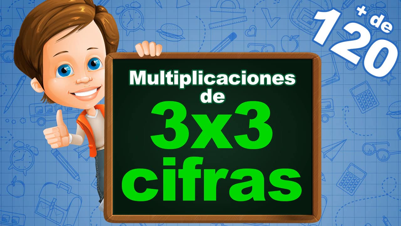 Fichas de multiplicaciones de 3 por 3 cifras