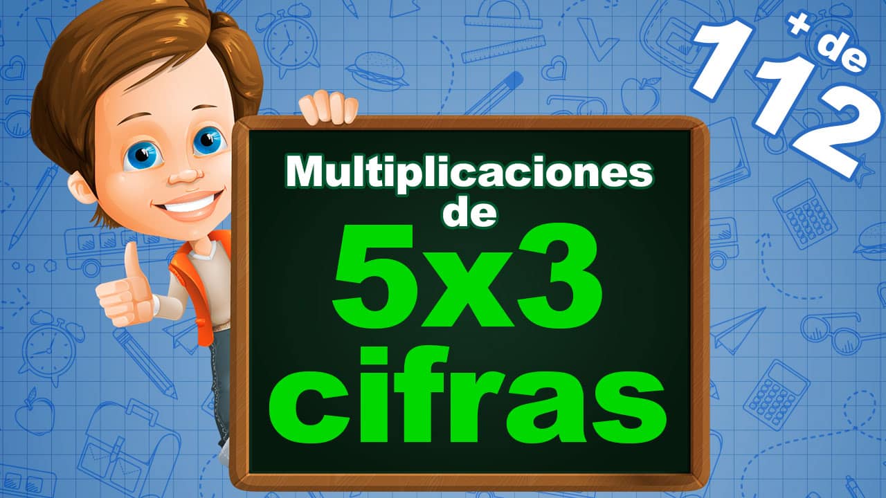 Multiplicaciones de 5 por 3 cifras para imprimir