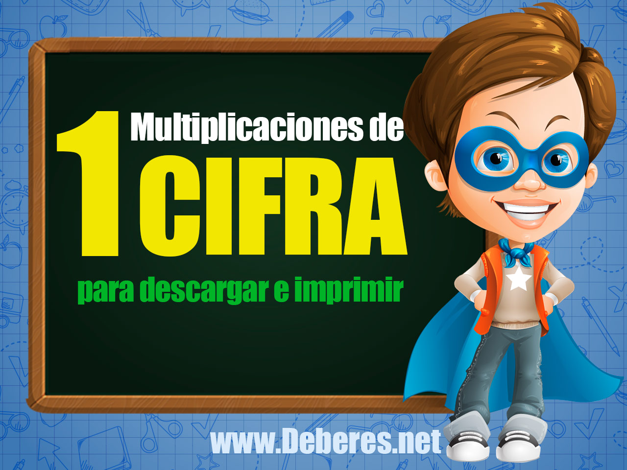 Multiplicaciones de 1 cifra para imprimir